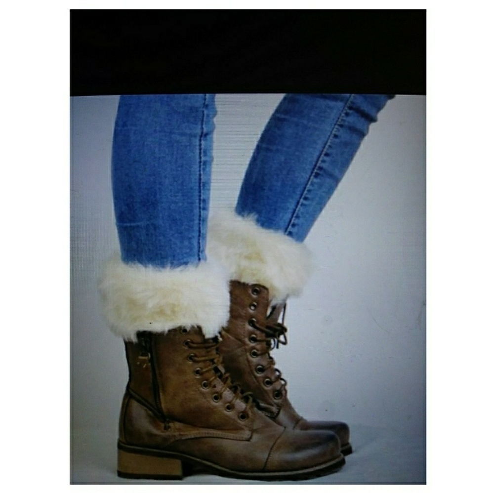 🎉SALE🎉Knit Fur Trim Leg Warmers
